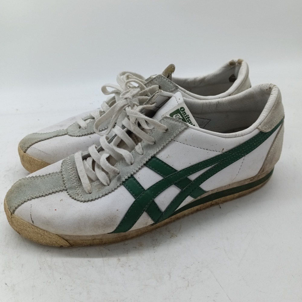 Onitsuka Tiger Serrano White Green Leather Sneakers D7J4L Mens 9.5 s1